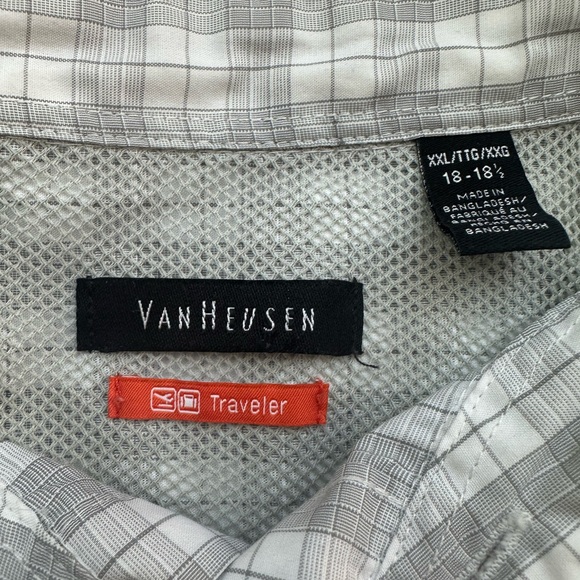 Men’s Van Heusen Traveler zip pocket lightweight button down size 2XL - Picture 2 of 4